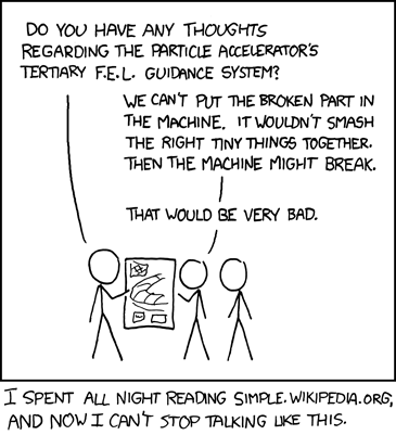 XKCD Comic about simple English Wikipedia